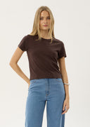 AFENDS CARMEN - BABY TEE - COFFEE