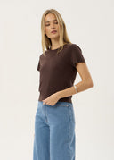 AFENDS CARMEN - BABY TEE - COFFEE