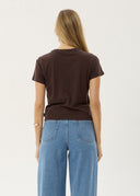 AFENDS CARMEN - BABY TEE - COFFEE