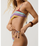 RIP CURL RETRO STRIPE HI LEG BARE - MULTI