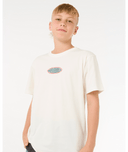 BOYS RAW ENERGY LOGO TEE - BONE