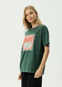 AFENDS HAVE A GOOD DAY OVERSIZED TEE - PINE