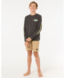 BOYS RAW ENERGY LS TEE - WASHED BLACK