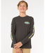 RIP CURL BOYS RAW ENERGY LS TEE - WASHED BLACK