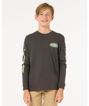 BOYS RAW ENERGY LS TEE - WASHED BLACK