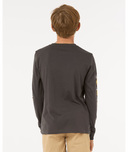 BOYS RAW ENERGY LS TEE - WASHED BLACK