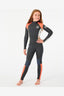 JUNIOR GIRLS DAWN PATROL 3/2mm BACK ZIP FULL SUIT - CHARCOAL