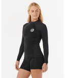 RIP CURL WOMENS DAWN PATROL 1MM SHORT - BLACK