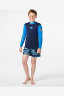 RIP CURL JNR DAWN PATROL LONG SLEEVE JACKET - BLUE