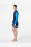 RIP CURL JNR DAWN PATROL LONG SLEEVE JACKET - BLUE