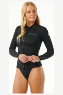 RIP CURL WOMENS DAWN PATROL LONG SLEEVE WETSUIT JACKET - BLACKRIP CURL WOMENS DAWN PATROL LONG SLEEVE WETSUIT JACKET - BLACK