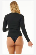 RIP CURL WOMENS DAWN PATROL LONG SLEEVE WETSUIT JACKET - BLACK