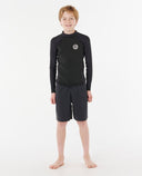 RIP CURL KIDS FBOMB NEO POLY LS - BLACK