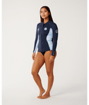 RIP CURL WOMENS DAWN PATROL LONG SLEEVE JACKET - BLUE SLATE