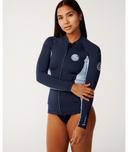 RIP CURL WOMENS DAWN PATROL LONG SLEEVE JACKET - BLUE SLATE