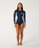 RIP CURL WOMENS DAWN PATROL LONG SLEEVE JACKET - BLUE SLATE