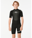 RIP CURL KIDS OMEGA BACK ZIP SPRING - BLACK