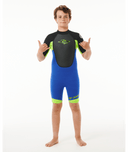 RIP CURL KIDS OMEGA BACK ZIP SPRING - ELECTRIC COBALT