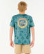 RIP CURL BOYS SHRED SHAKA TEE - BLUE STONE