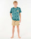 RIP CURL BOYS SHRED SHAKA TEE - BLUE STONE