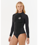 RIP CURL WOMENS FLASHBOMB NEO POLY LONG SLEEVE TOP - BLACK