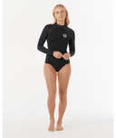 RIP CURL WOMENS FLASHBOMB NEO POLY LONG SLEEVE TOP - BLACK