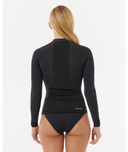 RIP CURL WOMENS FLASHBOMB NEO POLY LONG SLEEVE TOP - BLACK