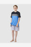 BOYS UNDERTOW SHORT SLEEVE RASH VEST - COBALT BLUE