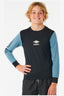 RIP CURL BOYS TUBE HEADS LS RASH VEST - BLACK