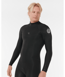 RIP CURL DAWN PATROL BACK ZIP LONG SLEEVE SPRING 2MM - BLACK