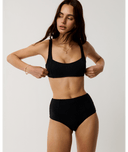 RIP CURL PREMIUM SURF MULTI FIT CROP - BLACK