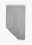 AFENDS ASTA CHECK TURKISH TOWEL - BLACK / WHITE