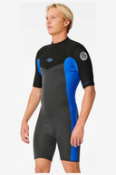 RIP CURL DAWN PATROL 2MM BACK ZIP SPRING SUIT - BLUE