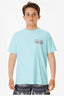 RIP CURL BOYS PURE SURF UPF SHORT SLEEVE RASH TOP - BLUE