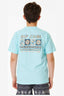 RIP CURL BOYS PURE SURF UPF SHORT SLEEVE RASH TOP - BLUE
