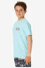 RIP CURL BOYS PURE SURF UPF SHORT SLEEVE RASH TOP - BLUE