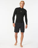 RIP CURL DAWN PATROL 1.5 LONG SLEEVE JACKET - BLACK