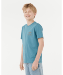 RIP CURL BOYS TROPIC DAZE LOGO TEE - STORM BLUE