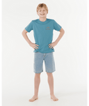 RIP CURL BOYS TROPIC DAZE LOGO TEE - STORM BLUE