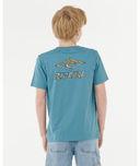 RIP CURL BOYS TROPIC DAZE LOGO TEE - STORM BLUE