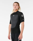 RIP CURL OMEGA SHORT SLEEVE JACKET - BLACK