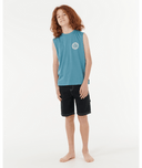 RIP CURL BOYS TROPIC DAZE MUSCLE - STORM BLUE