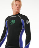 RIP CURL DAWN PATROL 1.5MM LONG SLEEVE JACKET - BLACK/PURPLE