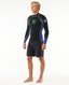 RIP CURL DAWN PATROL 1.5MM LONG SLEEVE JACKET - BLACK/PURPLE