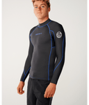 RIP CURL DAWN PATROL LONG SLEEVE JACKET 1.5MM - GREY/BLUE