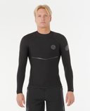RIP CURL E-BOMB LONG SLEEVE JACKET 1.5MM - BLACK