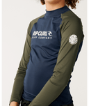 RIP CURL BOYS SHOCK UPF L/S - DARK OLIVE