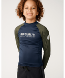 RIP CURL BOYS SHOCK UPF L/S - DARK OLIVE