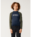 RIP CURL BOYS SHOCK UPF L/S - DARK OLIVE