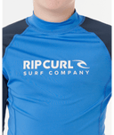 RIP CURL BOYS SHOCK UPF S/S - BLUE GUM
